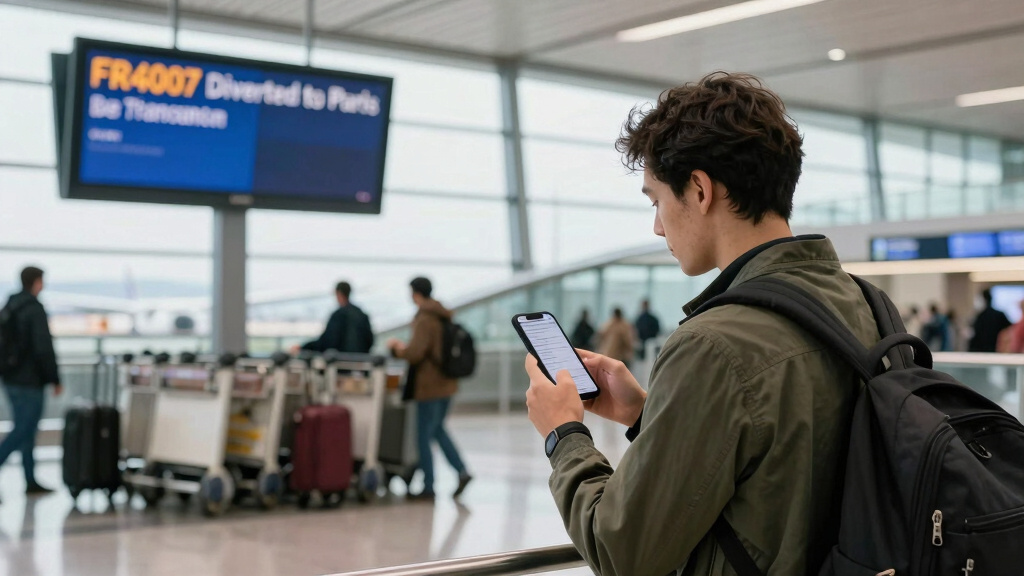 Flight Fr4007 Diverted To Paris