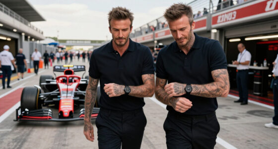 David Beckham Just Wore His Coolest All-Black Tudor To The Madrid Formula 1 Grand Prix