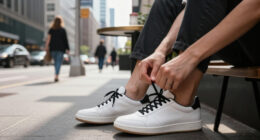 Harry Styles, King Of Flat Shoes, Laces Up Celine Sneakers In NYC
