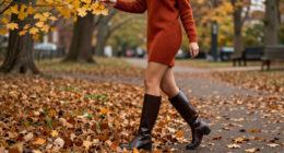 7 Ways To Make Dresses And Knee-High Boots Your Fall Uniform