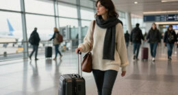 Bella Hadid Layers Up In Cozy Knits As She Boards A Flight On Her 30Th Birthday